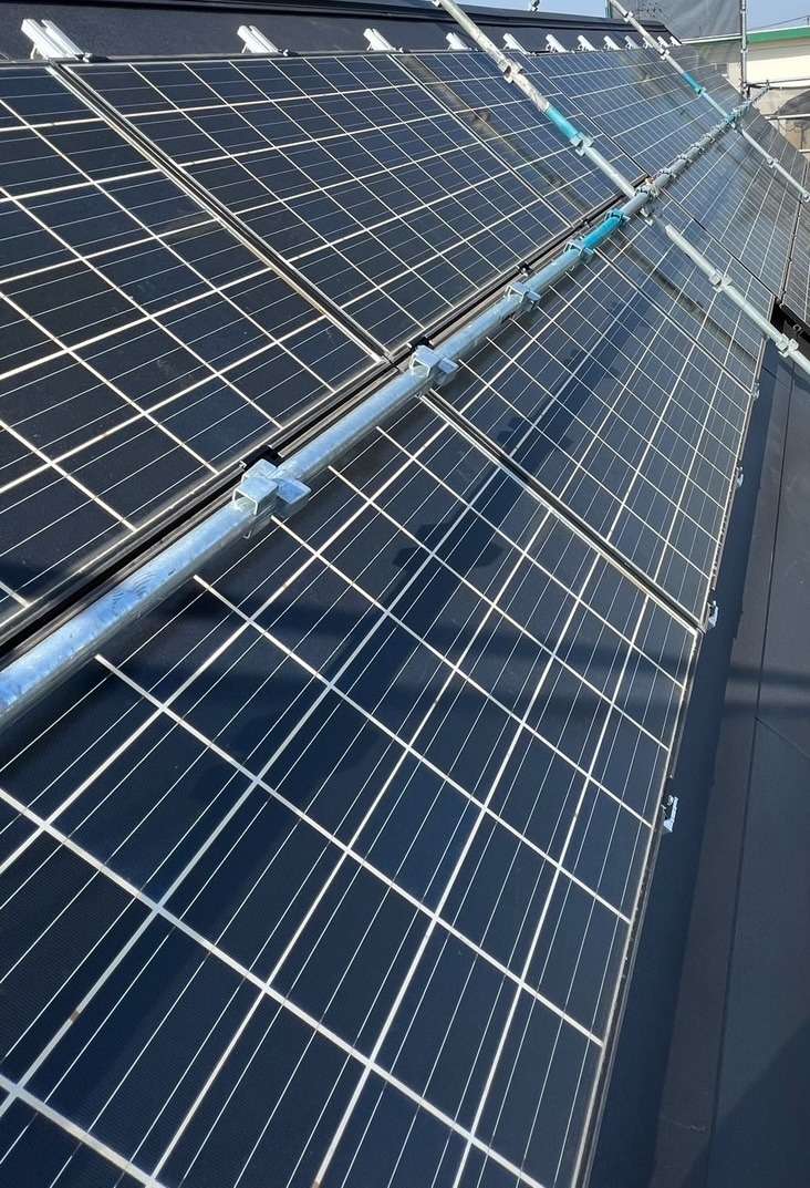 IG工業 スーパーガルテクト 【太陽光パネル脱着工事】